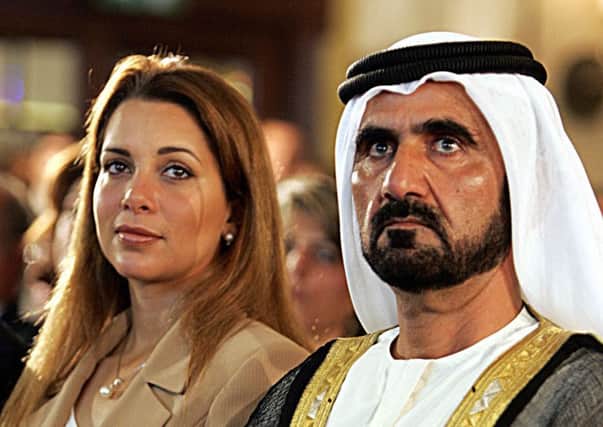 Sheikh Mohammed Bin Rashid al-Maktoum, Crown Prince of Dubai with his wife Princess Haya bint al-Hussein. Picture: AFP