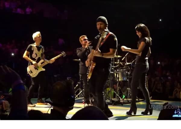 Jaqueline Dickson was brought up on stage during U2s Friday concert in Glasgow