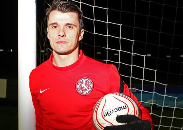 Steven MacKay who is the star of a video online were he misses a penalty for Brora Rangers. Picture: SWNS