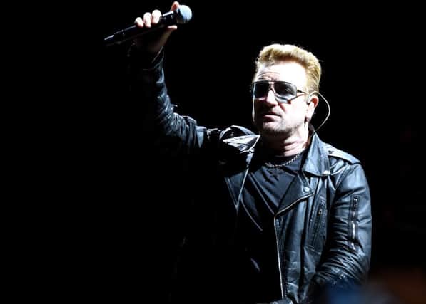 U2's Bono at the SSE Hydro in Glasgow. Picture: Lisa Ferguson