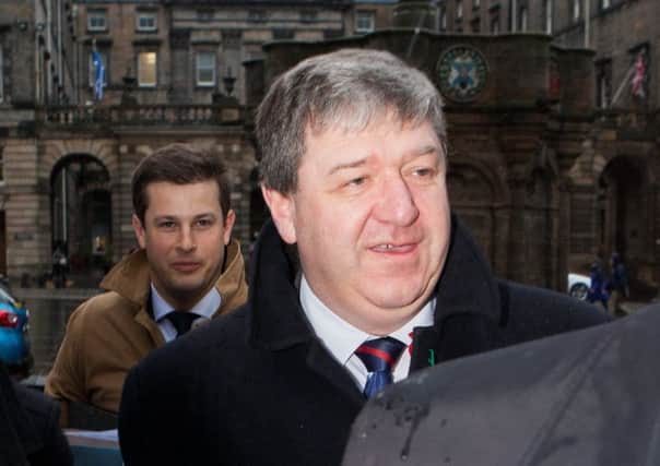 Alistair Carmichael arrives at the court yesterday. Picture: Hemedia