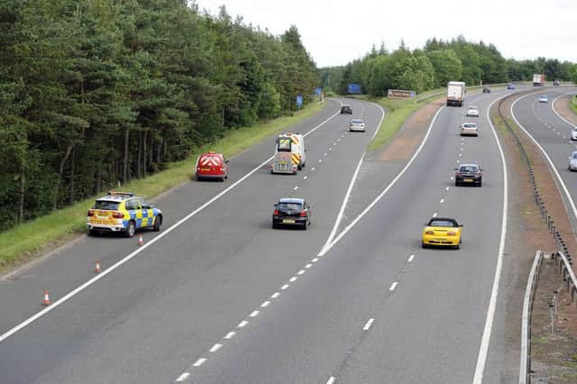 The M9 at Junction 9  outside Stirling where the car of the missing couple was found. Picture: Michael Gillen