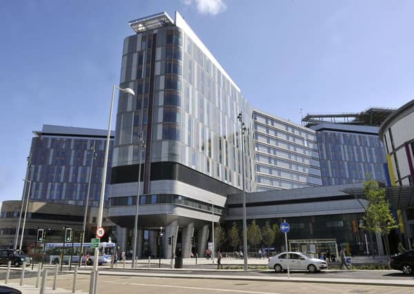 The two girls were taken to the Queen Elizabeth University Hospital. Picture: Emma Mitchell