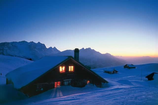 Evening magic in the Hasliberg winter sport area. Picture: ST/swiss-image.ch/Christian Perret