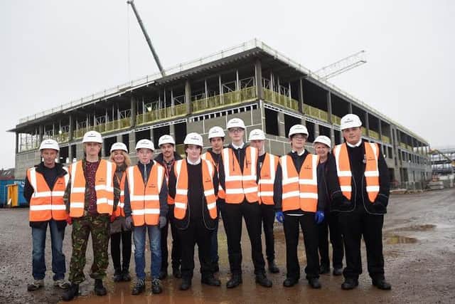 The Robertson site visit was part of a 'Future Starts' collaboration between the constructor and the Prince's Trust. Photo: Robertson/Weber Shandwick