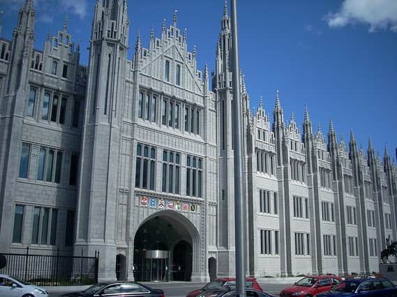 Aberdeen's Marischal College is the second-biggest granite building in the world. Photo: Jackofhearts101