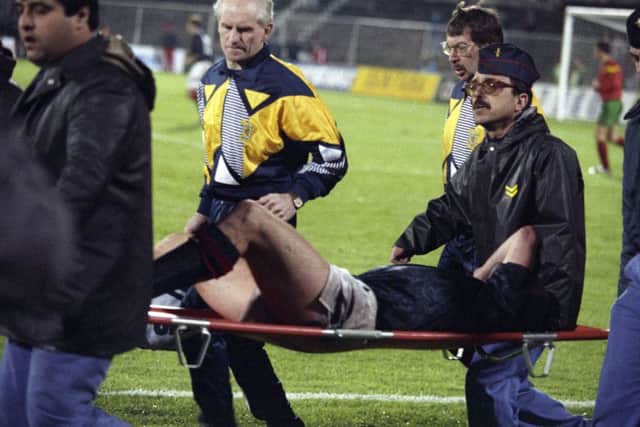 Scotlands 5-0 defeat by Portugal in 1993, a match which saw Ally McCoist break his leg, had a profound effect on Strachan. Picture: SNS