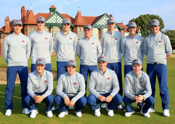 Ewen Ferguson, Grant Forrest and Jack McDonald were members of the victorious GB & Ireland Walker Cup at Royal Lytham. Picture: Getty Images
