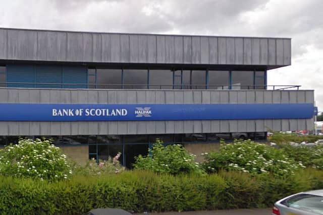 The Bank of Scotland branch was targeted on Wednesday.