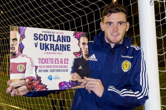 Andrew Robertson was more than happy to answer a call to temporarily step back into the under-21 set-up. Picture: SNS Group