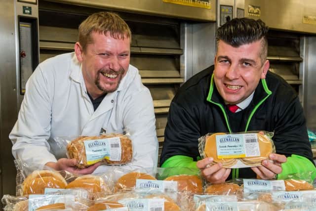 Paul Allan, left, managing director of baker Murdoch Allan, with Asda's Brian O'Shea. Picture: Ian Georgeson