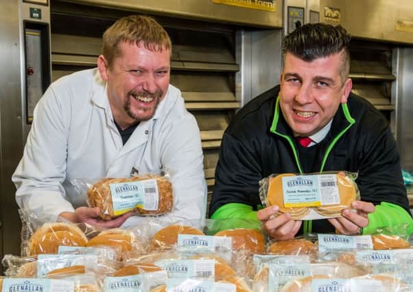 Paul Allan, left, managing director of baker Murdoch Allan, with Asda's Brian O'Shea. Picture: Ian Georgeson