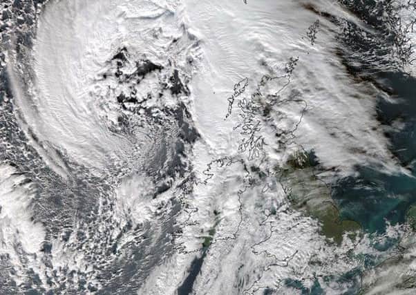 A satellite picture of Abigail. Picture: University of Dundee
