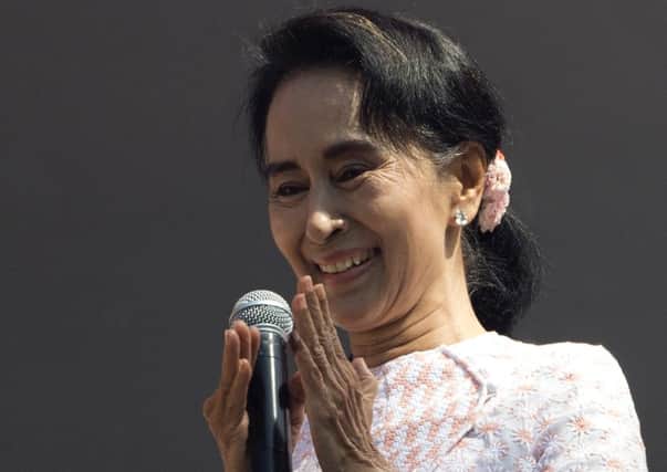 Aung San Suu Kyi, whose NLD party has won Myanmar's historic election. Picture: AP