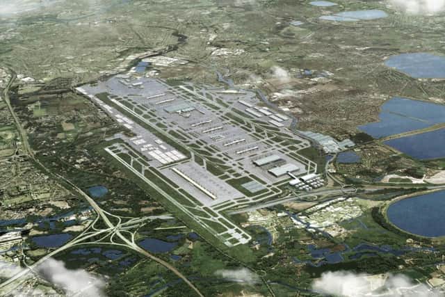 An artist's impression of Heathrow's planned third runway. Picture: Heathrow Airport/PA Wire