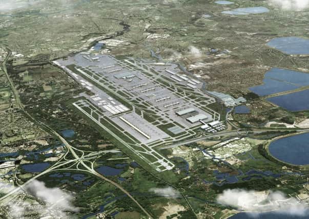 An artist's impression of Heathrow's planned third runway. Picture: Heathrow Airport/PA Wire