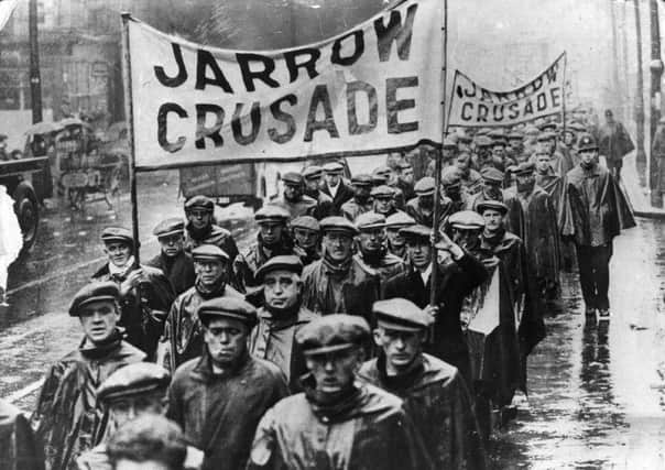 Jarrow Crusade marchers, who walked from Jarrow on Tyneside to London to demand the right to work. Picture: Getty