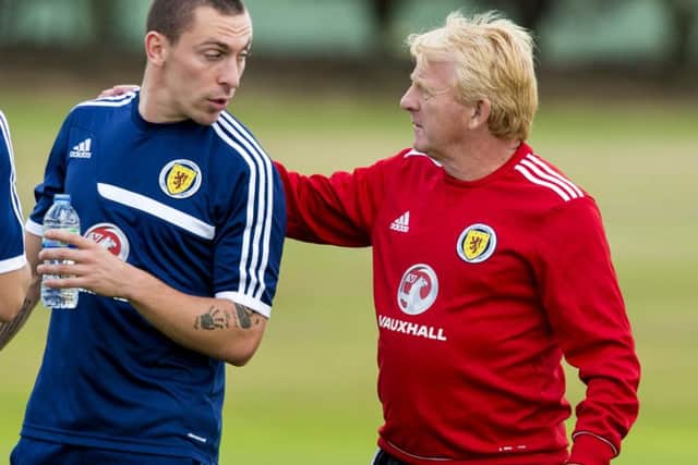 Scotland manager Gordon Strachan (right) and Scott Brown. Picture: SNS Group
