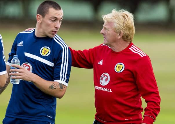 Scotland manager Gordon Strachan (right) and Scott Brown. Picture: SNS Group