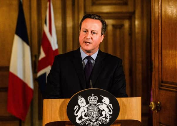 Britain's Prime Minister David Cameron wants to launch military strikes on IS positions in Syria. Picture: PA