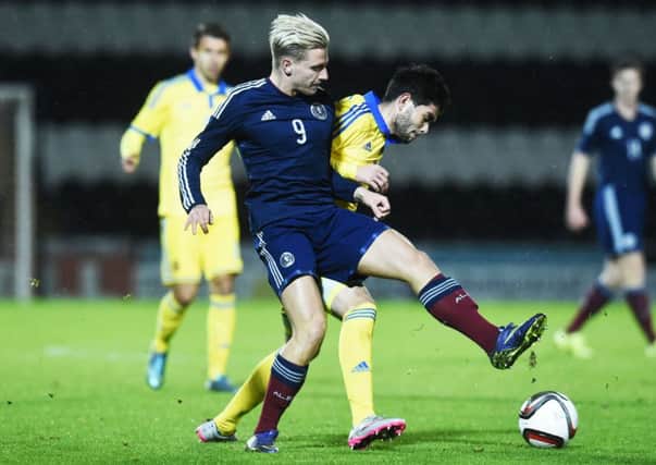 Jason Cummings was one of seven Edinburgh-based players in the Scotland U21 side. Picture: SNS Group