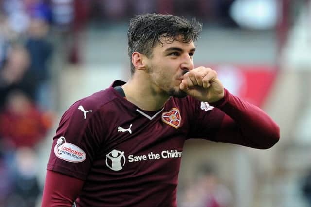 Scotland U21 international Callum Paterson in action for Hearts. Picture: Lisa Ferguson
