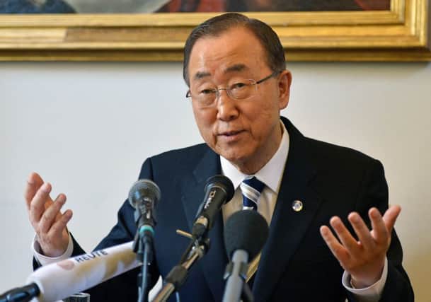 United Nations Secretary General, Ban Ki-moon. Picture: PA