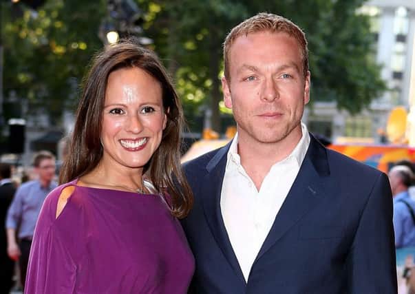 Sarra and Sir Chris Hoy. Picture: Getty