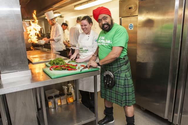 Tony Singh working in a supporting kitchen at the Apex hotel. Picture: Phil Wilkinson.