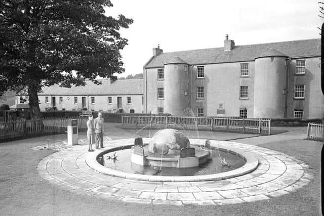 David Livingstone Memorial at Blantyre Lanarkshire - World Fountain in foreground