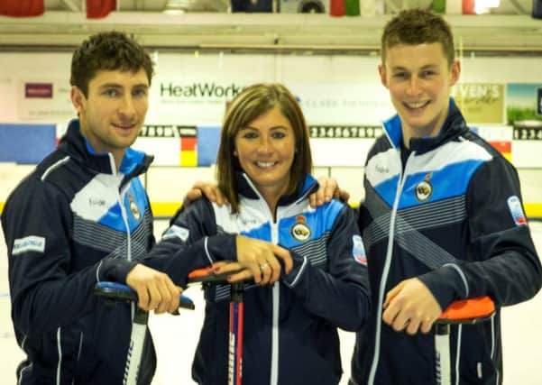 Multi-medal winning skip Eve Muirhead, with brothers Glen and Thomas who are members of Scotlands mens squad. Picture: Tom J Brydone