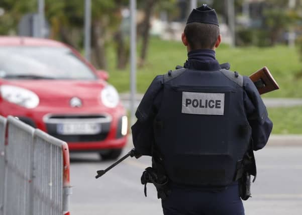 French police officers on the border between France and Italy. Picture: AFP/Getty