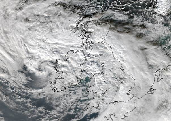 A sattelite image showing the approaching storm. Picture: University of Dundee/NEODAAS