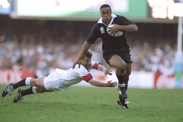 Jonah Lomu won 63 caps for New Zealand, including a four-try demolition of England in the 1995 World Cup semi-final. Picture: Simon Bruty /Allsport