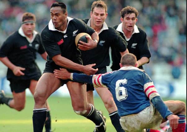 Jonah Lomu in action in 1995.  Picture: Lionel Cironneau/AP