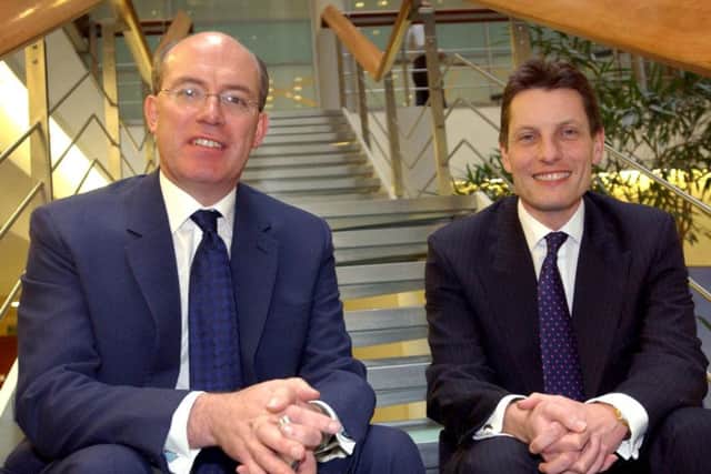 Former HBOS chief executives James Crosby, left, and Andy Hornby. Picture: David Devins/Newscast