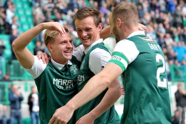 Hibernian currently sit second in the Ladbrokes Championship. Picture: Jane Barlow