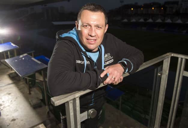 Glasgow defence coach is expecting a forward battle when Northampton pitch up at Scotstoun. Picture: SNS