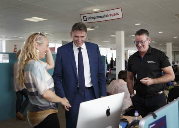 Jim Duffy, right, CEO of Entrepreneurial Spark Glasgow. Picture: Robert Perry