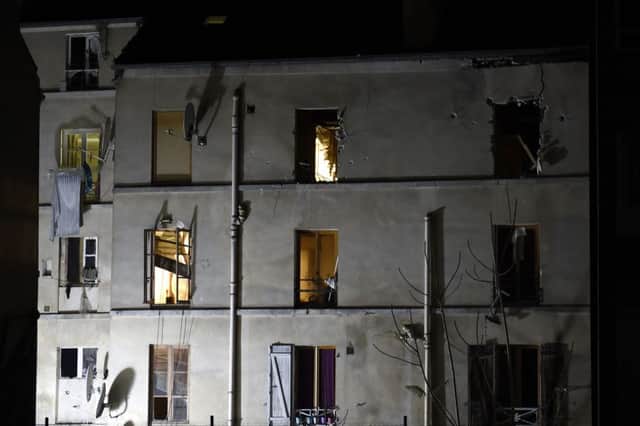 Building in the northern Paris suburb of Saint-Denis where French Police special forces raided an apartment. Picture: AFP/Getty