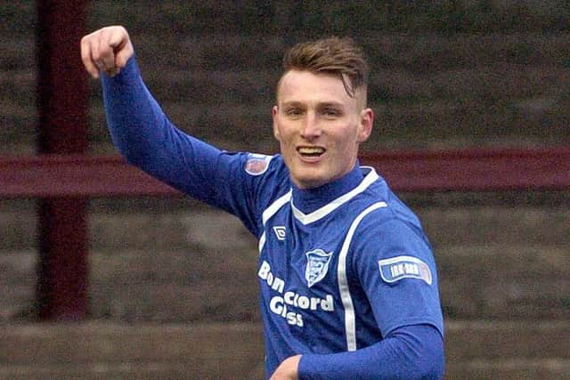 Rory McAllister equalised for Peterhead. Picture: Lisa McPhillips