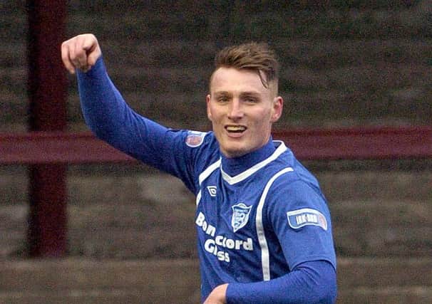 Rory McAllister equalised for Peterhead. Picture: Lisa McPhillips