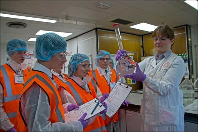 School children are shown the technical and side of the food and drink business