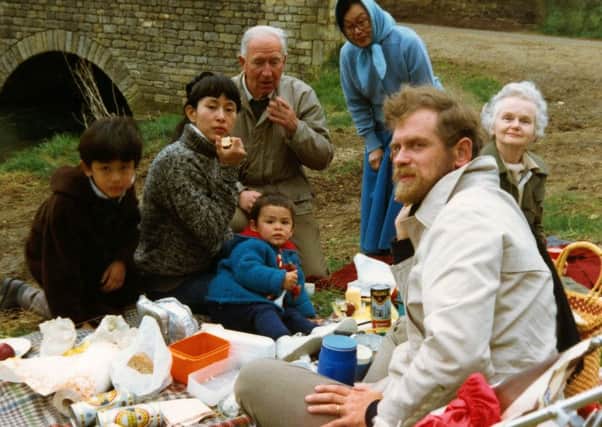 Aung San Suu Kyi picnics with her family in Grantown-on-Spey
