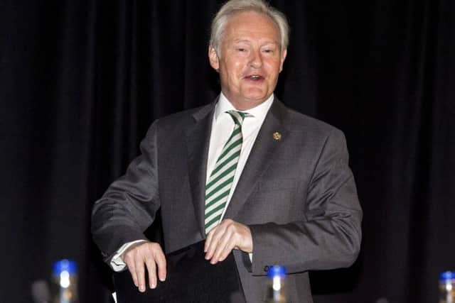 Celtic Chairman Ian Bankier speaks at the Celtic annual general meeting.  Picture: SNS