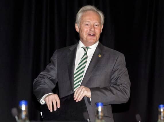 Celtic Chairman Ian Bankier speaks at the Celtic annual general meeting.  Picture: SNS