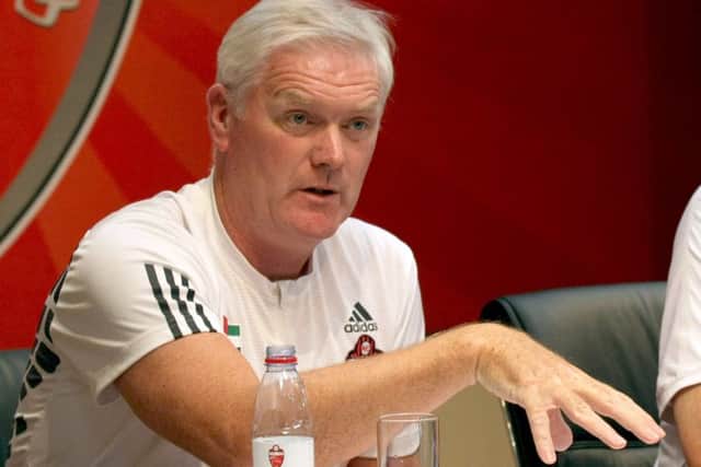 Roy Aitken speaks to reporters shortly after being appointed assistant manager at Al-Ahli. Picture: Getty