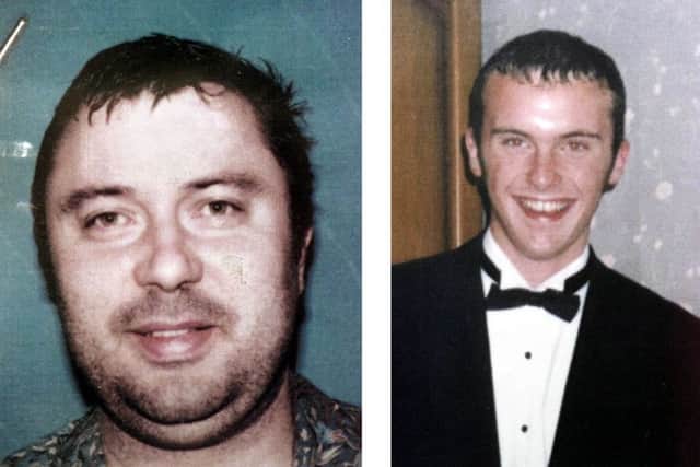 Beggs, left, was jailed for life for the murder of Barry Wallace. Picture: PA