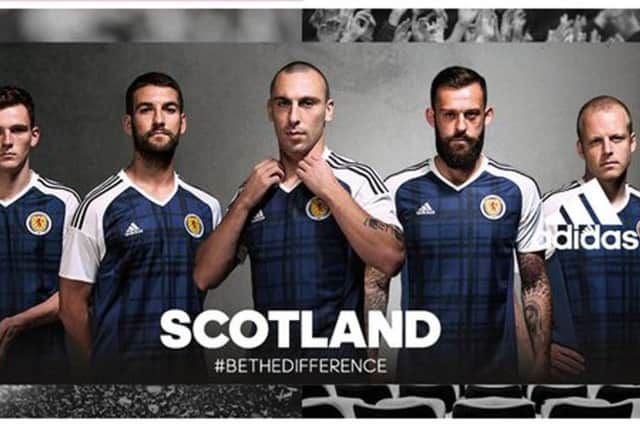 Scotland's tartan home shirt. Picture: SFA