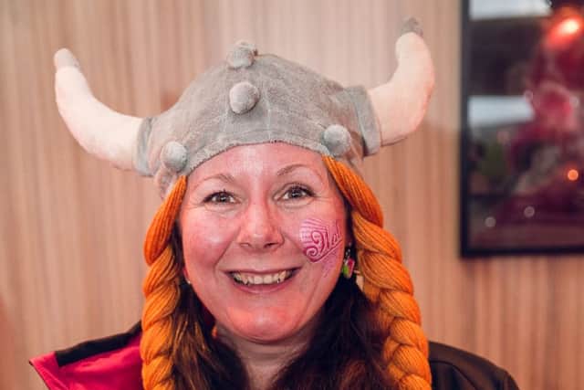 Dawn Hunter dressed as a viking for Moonwalk Scotland